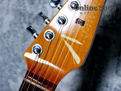 USED 2000 Tom Anderson Drop Top "Brazilian Rosewood" Translucent Amber Burst with Binding