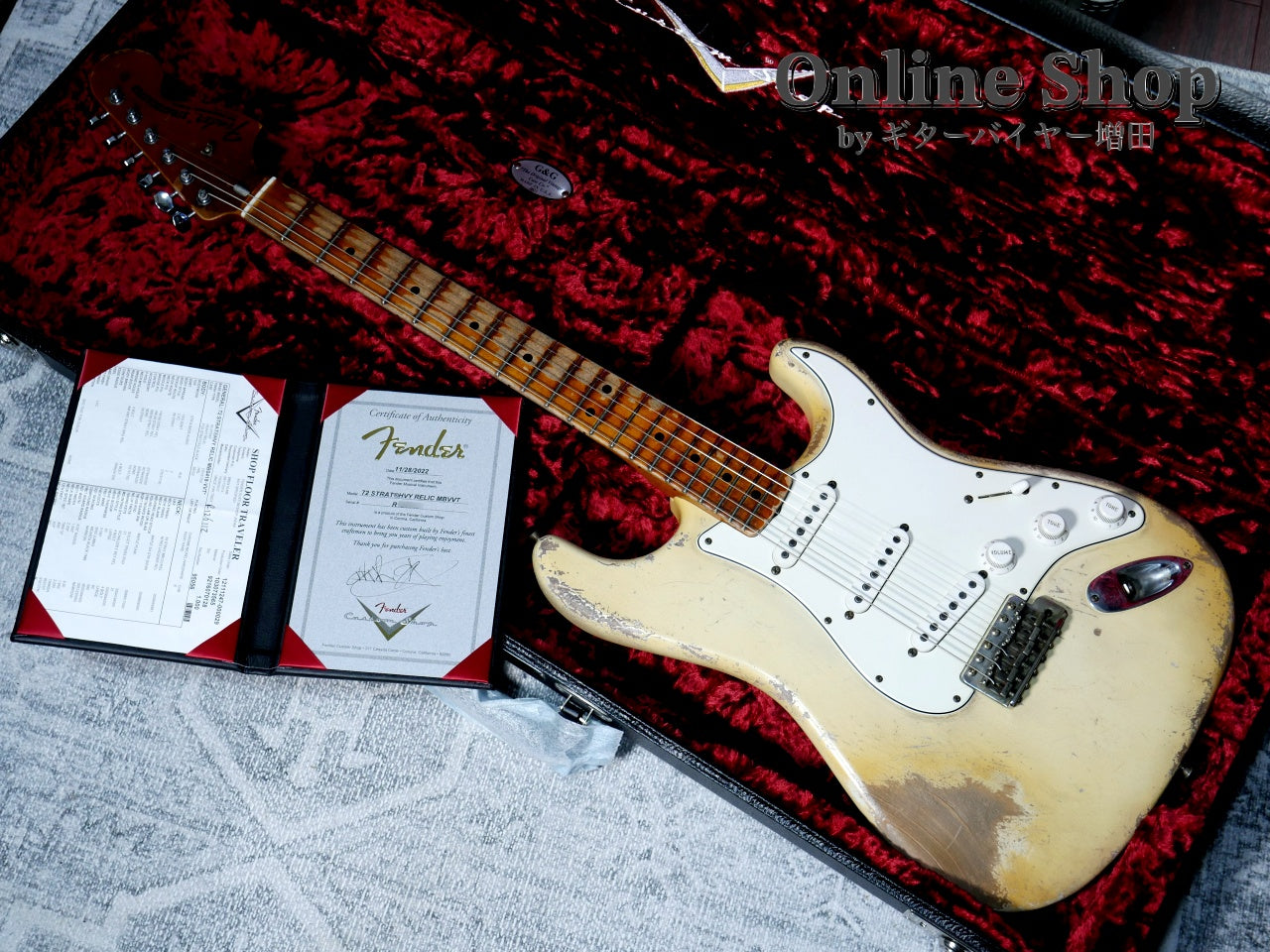 USED 2022 Fender Custom Shop MBS "Vincent Van Trigt" 1972 Stratocaster Heavy Relic Aged Olympic White
