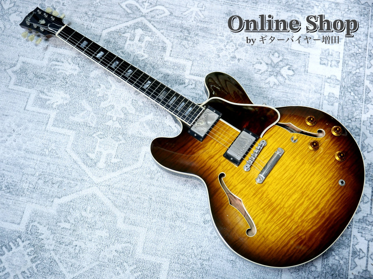 USED 1998 Gibson Custom Shop ES-335 Reissue "Ebony Fingerboard & Block Inlay" Vintage Sunburst