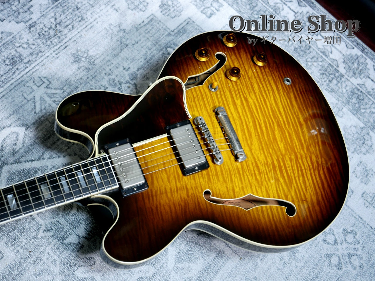 USED 1998 Gibson Custom Shop ES-335 Reissue "Ebony Fingerboard & Block Inlay" Vintage Sunburst