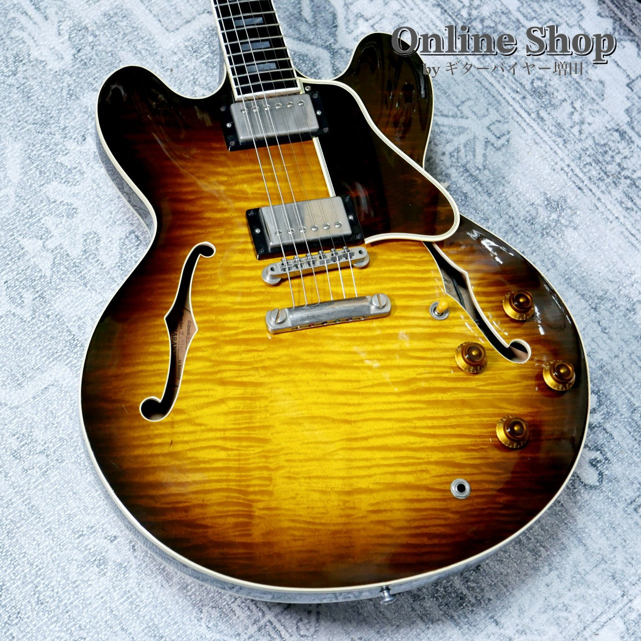USED 1998 Gibson Custom Shop ES-335 Reissue "Ebony Fingerboard & Block Inlay" Vintage Sunburst