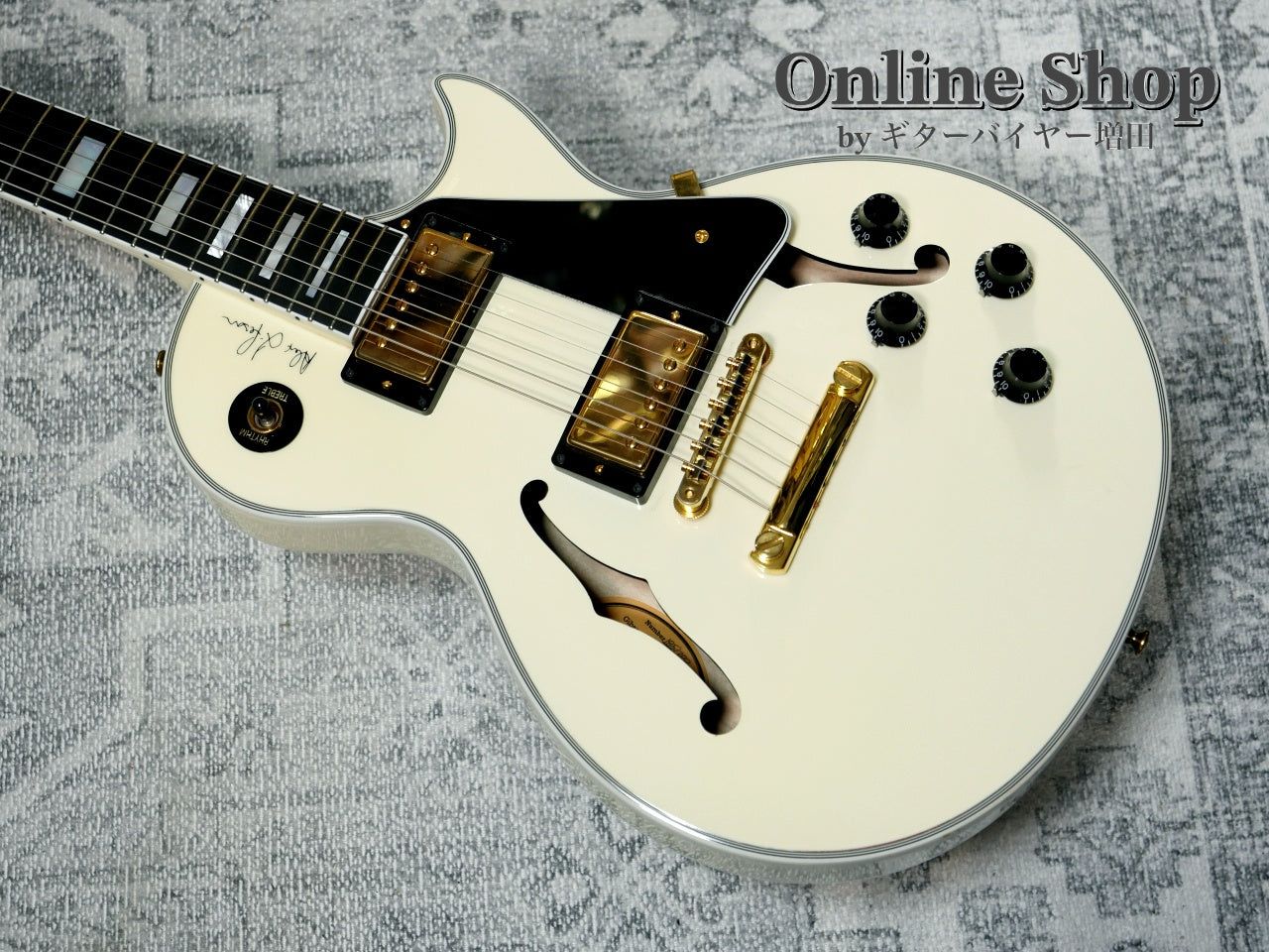 USED 2017 Gibson Memphis LIMITED EDITION Alex Lifeson ES-Les Paul Custom Classic White