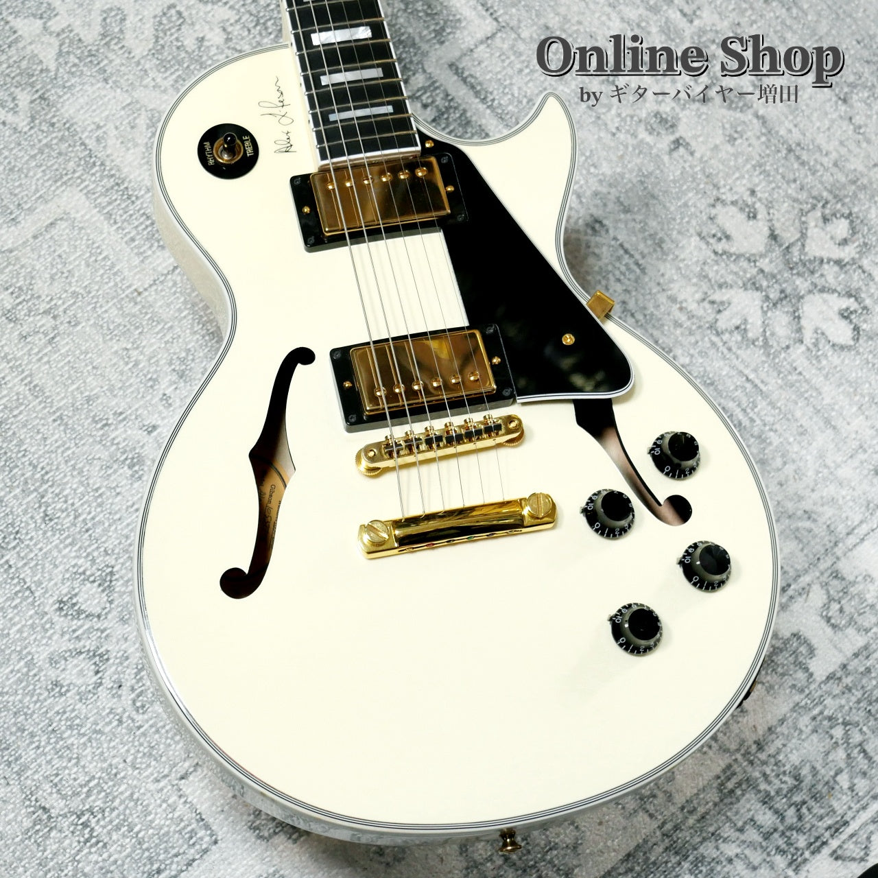 USED 2017 Gibson Memphis LIMITED EDITION Alex Lifeson ES-Les Paul Custom Classic White
