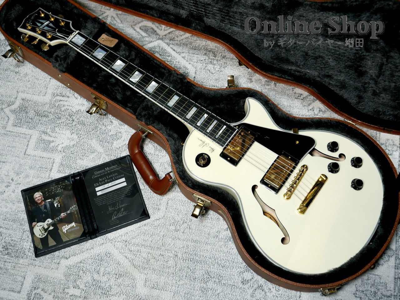 USED 2017 Gibson Memphis LIMITED EDITION Alex Lifeson ES-Les Paul Custom Classic White