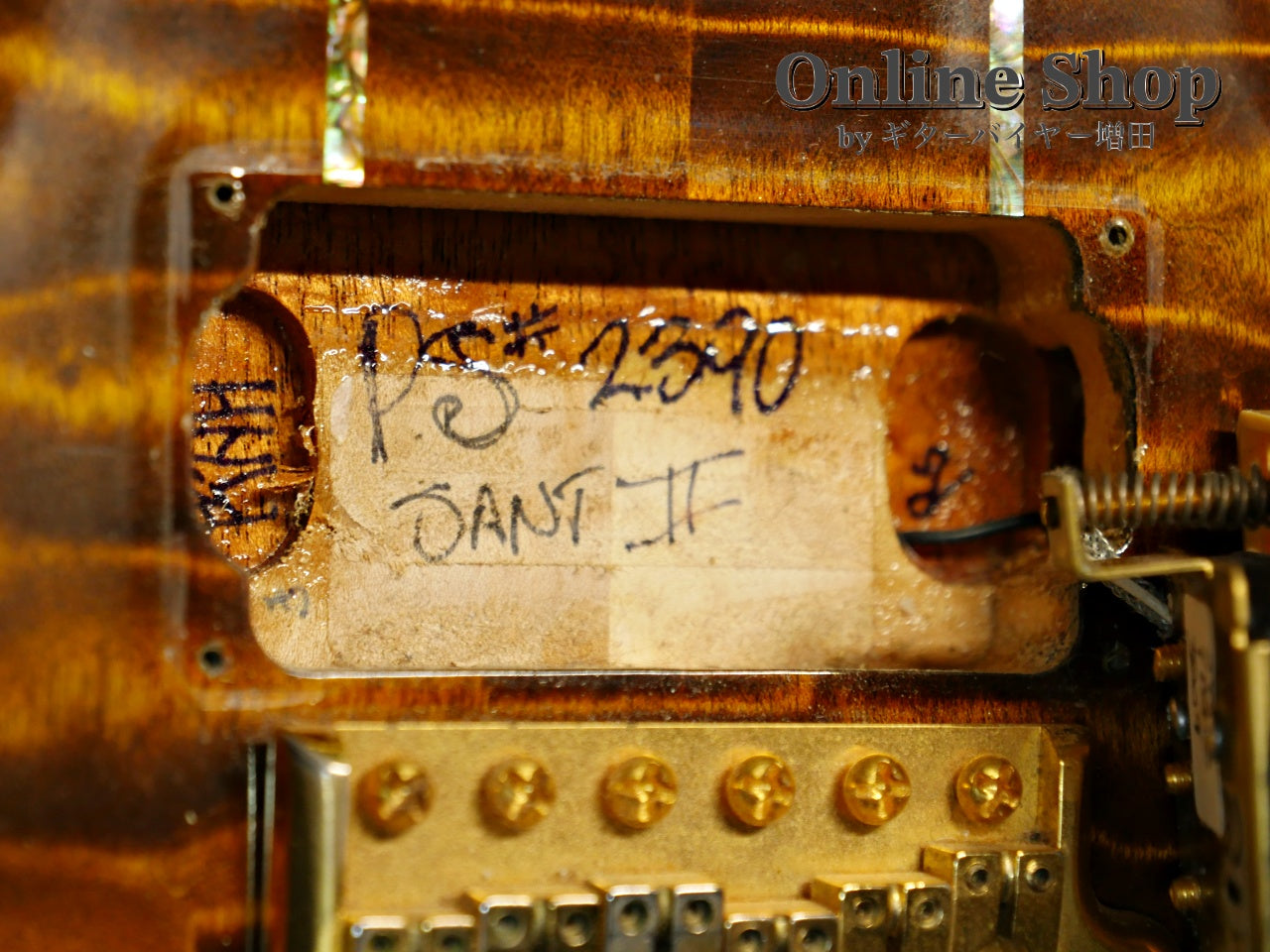 USED 2009 Paul Reed Smith Private Stock #2390 Santana II "Pernambuco Neck & Brazilian Rosewood FB" Burnt Gold