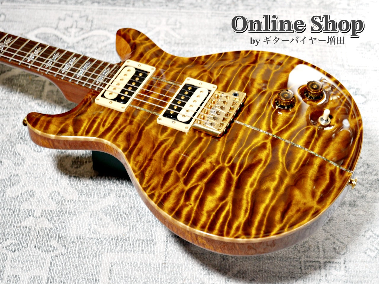 USED 2009 Paul Reed Smith Private Stock #2390 Santana II "Pernambuco Neck & Brazilian Rosewood FB" Burnt Gold