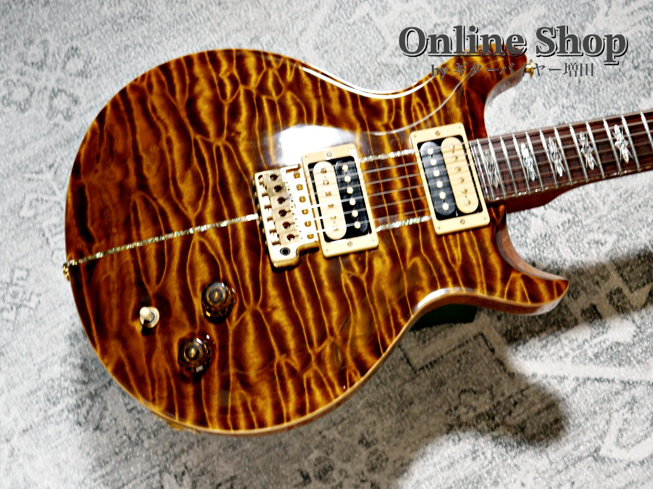 USED 2009 Paul Reed Smith Private Stock #2390 Santana II "Pernambuco Neck & Brazilian Rosewood FB" Burnt Gold