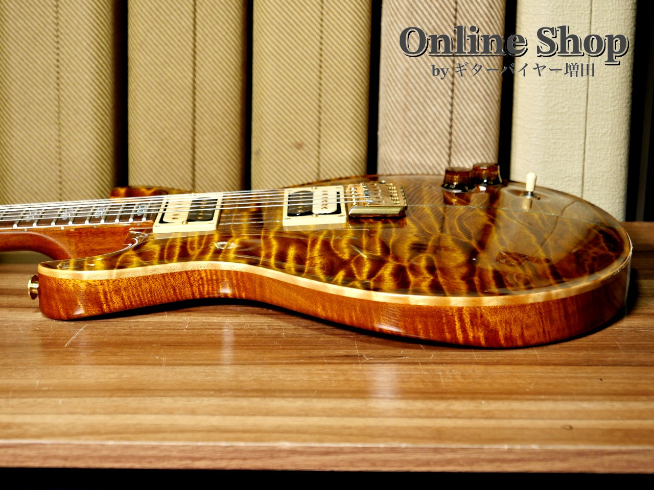 USED 2009 Paul Reed Smith Private Stock #2390 Santana II "Pernambuco Neck & Brazilian Rosewood FB" Burnt Gold
