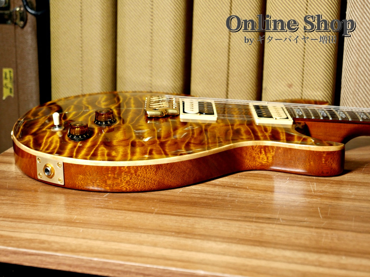 USED 2009 Paul Reed Smith Private Stock #2390 Santana II "Pernambuco Neck & Brazilian Rosewood FB" Burnt Gold