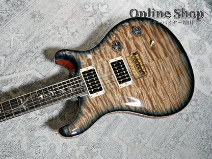 USED 2015 Paul Reed Smith Private Stock #5766 Custom 24 "Brazilian Rosewood Fingerboard" Turquoise Smoked Burst