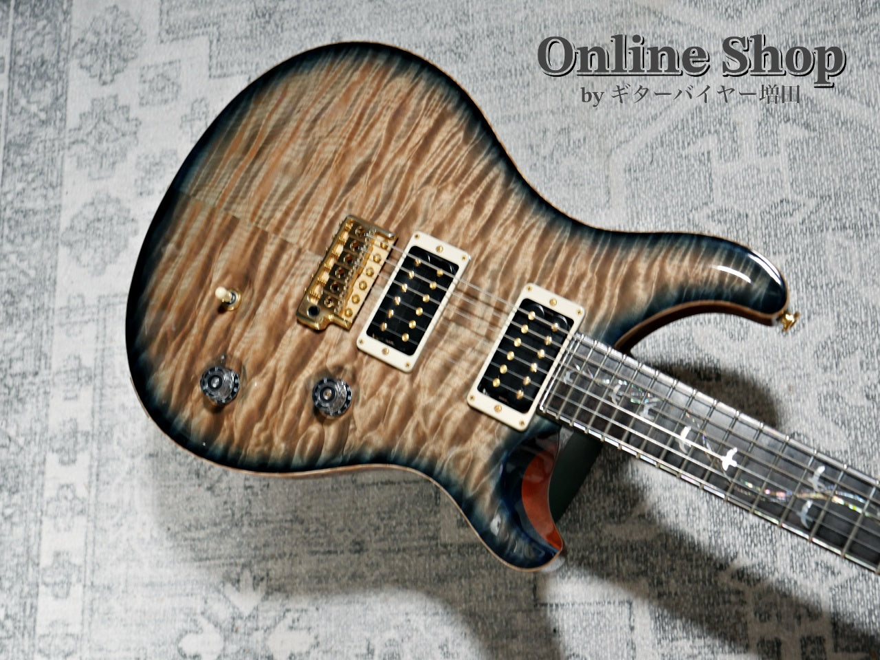USED 2015 Paul Reed Smith Private Stock #5766 Custom 24 "Brazilian Rosewood Fingerboard" Turquoise Smoked Burst