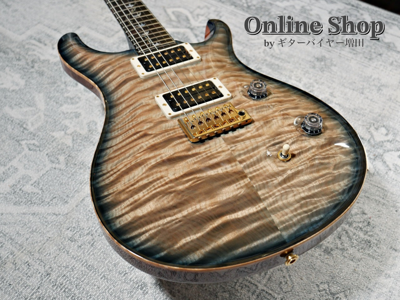 USED 2015 Paul Reed Smith Private Stock #5766 Custom 24 "Brazilian Rosewood Fingerboard" Turquoise Smoked Burst