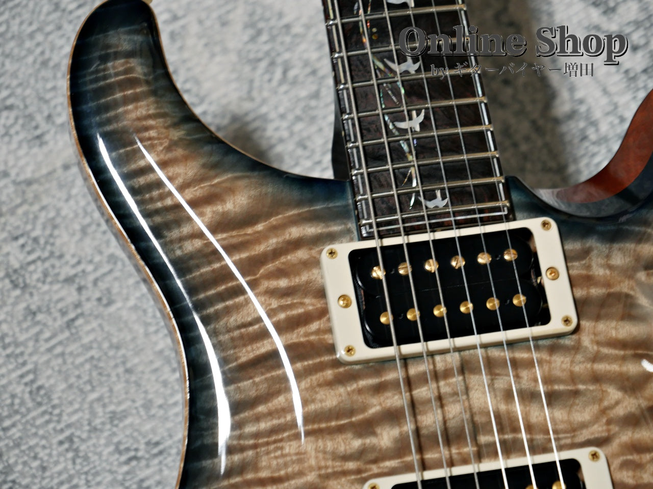 USED 2015 Paul Reed Smith Private Stock #5766 Custom 24 "Brazilian Rosewood Fingerboard" Turquoise Smoked Burst