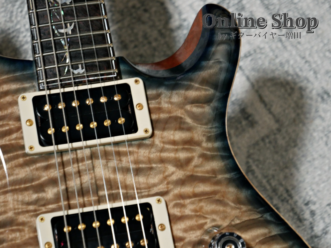 USED 2015 Paul Reed Smith Private Stock #5766 Custom 24 "Brazilian Rosewood Fingerboard" Turquoise Smoked Burst