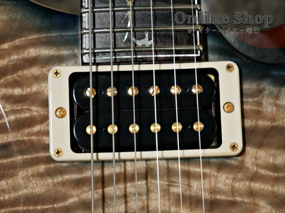 USED 2015 Paul Reed Smith Private Stock #5766 Custom 24 "Brazilian Rosewood Fingerboard" Turquoise Smoked Burst