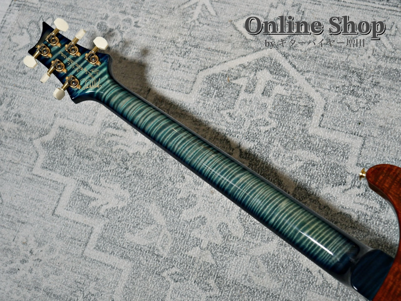 USED 2015 Paul Reed Smith Private Stock #5766 Custom 24 "Brazilian Rosewood Fingerboard" Turquoise Smoked Burst