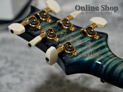 USED 2015 Paul Reed Smith Private Stock #5766 Custom 24 "Brazilian Rosewood Fingerboard" Turquoise Smoked Burst