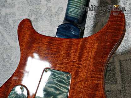 USED 2015 Paul Reed Smith Private Stock #5766 Custom 24 "Brazilian Rosewood Fingerboard" Turquoise Smoked Burst