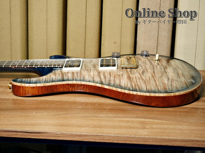 USED 2015 Paul Reed Smith Private Stock #5766 Custom 24 "Brazilian Rosewood Fingerboard" Turquoise Smoked Burst