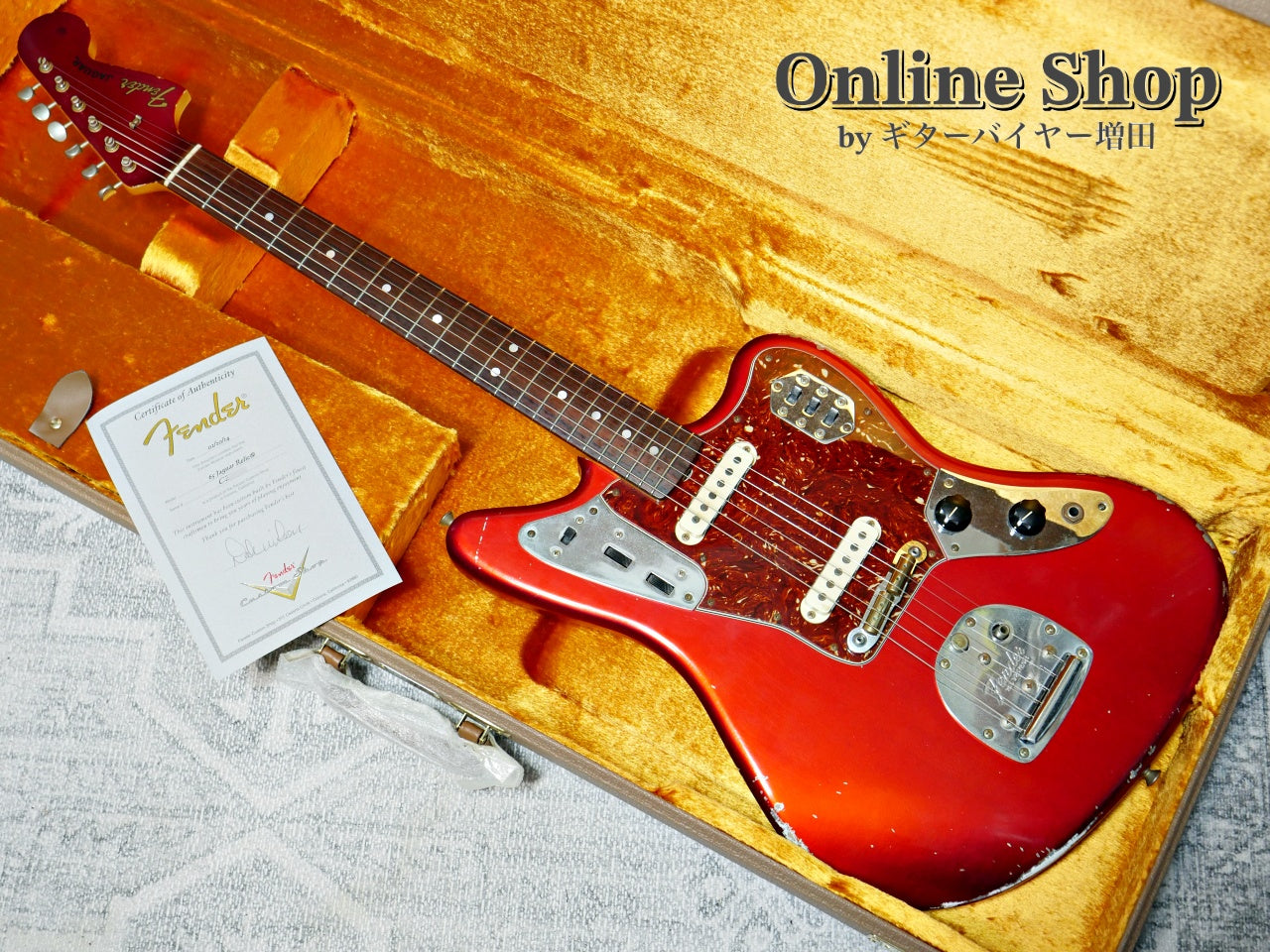 USED 2014 Fender Custom Shop MBS "Dale Wilson" 1965 Jaguar Relic Matching Head Candy Apple Red