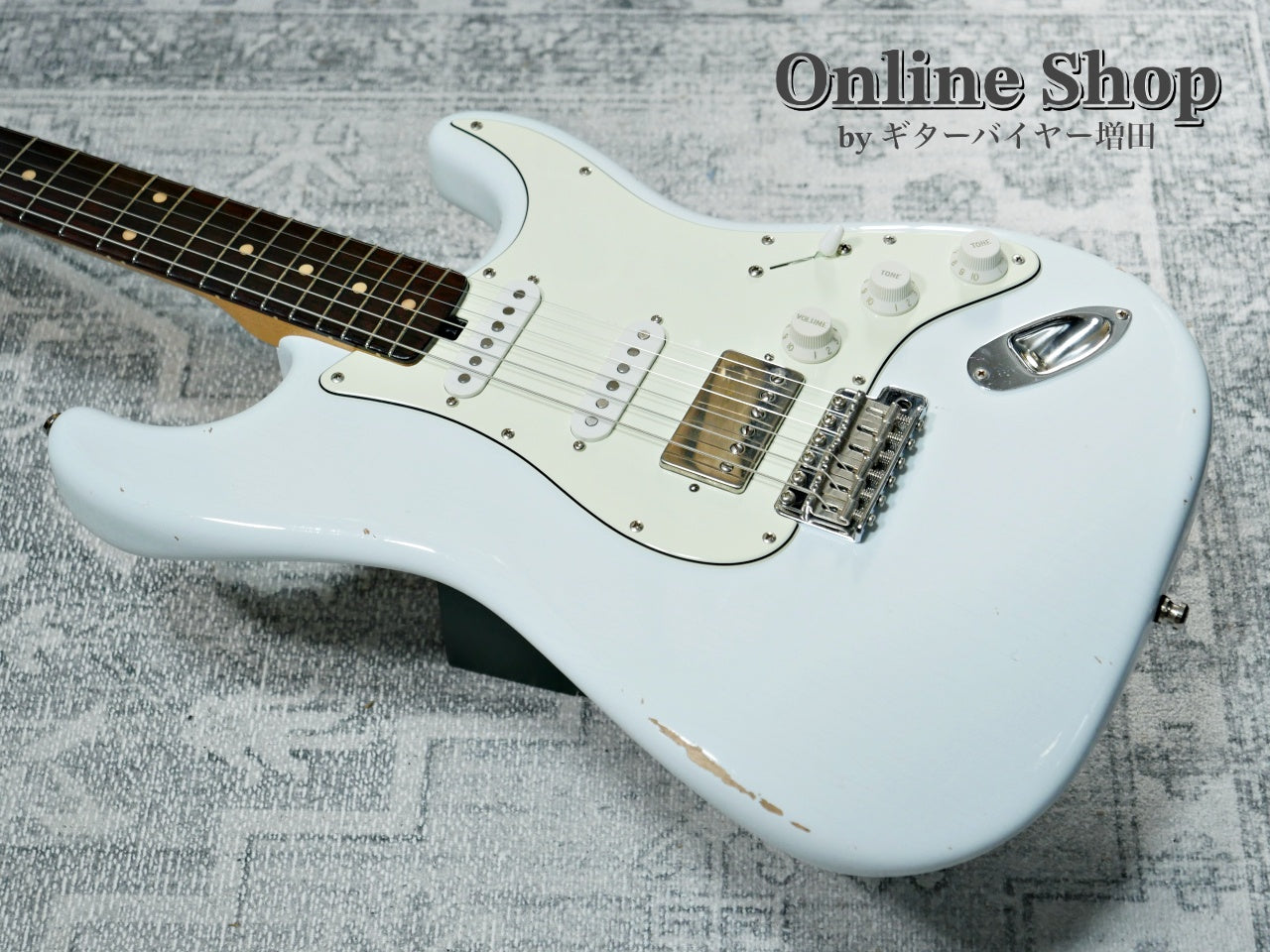 USED 2019s Red House Guitars S-Type Aged Sonic Blue