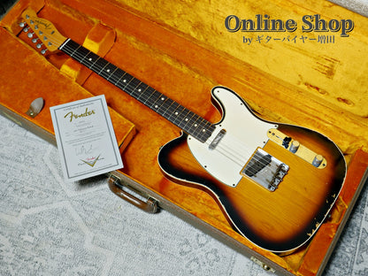 USED 2012 Fender Custom Shop 1961 Custom Telecaster Relic Faded 3-Color Sunburst