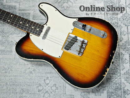 USED 2012 Fender Custom Shop 1961 Custom Telecaster Relic Faded 3-Color Sunburst