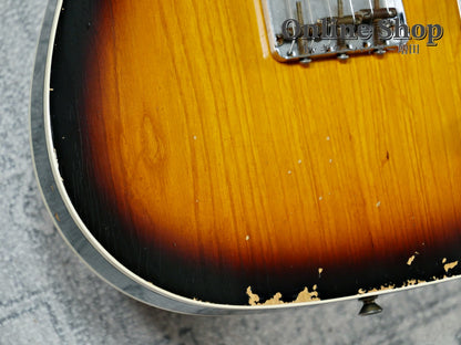USED 2012 Fender Custom Shop 1961 Custom Telecaster Relic Faded 3-Color Sunburst