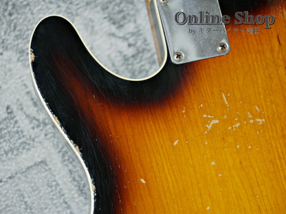 USED 2012 Fender Custom Shop 1961 Custom Telecaster Relic Faded 3-Color Sunburst