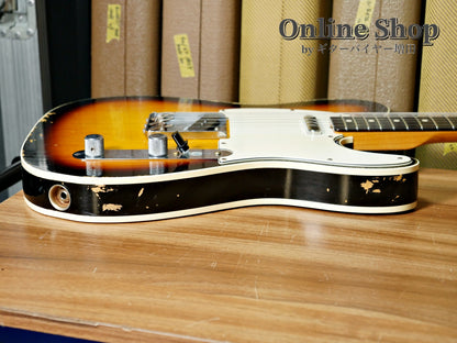 USED 2012 Fender Custom Shop 1961 Custom Telecaster Relic Faded 3-Color Sunburst