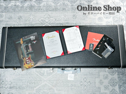USED 2022 Fender Custom Shop MBS "Andy Hicks" Dual P-90 Stratocaster Journeyman Relic TV Yellow