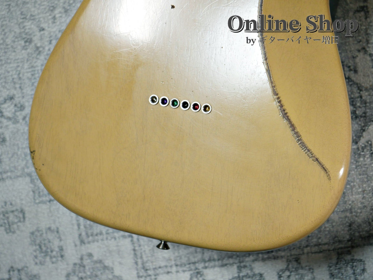 USED 2022 Fender Custom Shop MBS "Andy Hicks" Dual P-90 Stratocaster Journeyman Relic TV Yellow