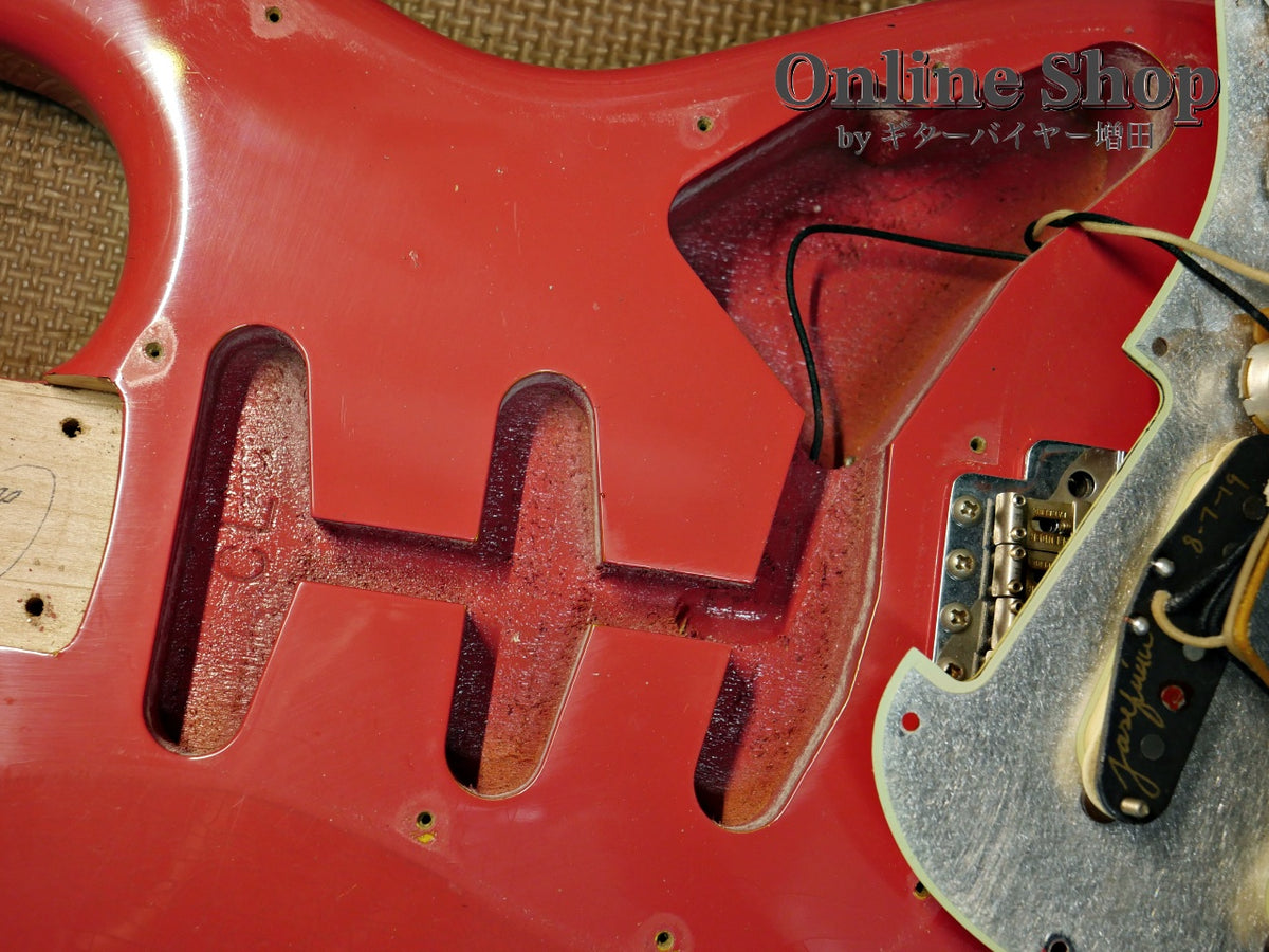 USED 2019 Fender Custom Shop MBS "Carlos Lopez" 1963 Stratocaster Relic "Reverse Headstock" Fiesta Red Over 3-Color Sunburst