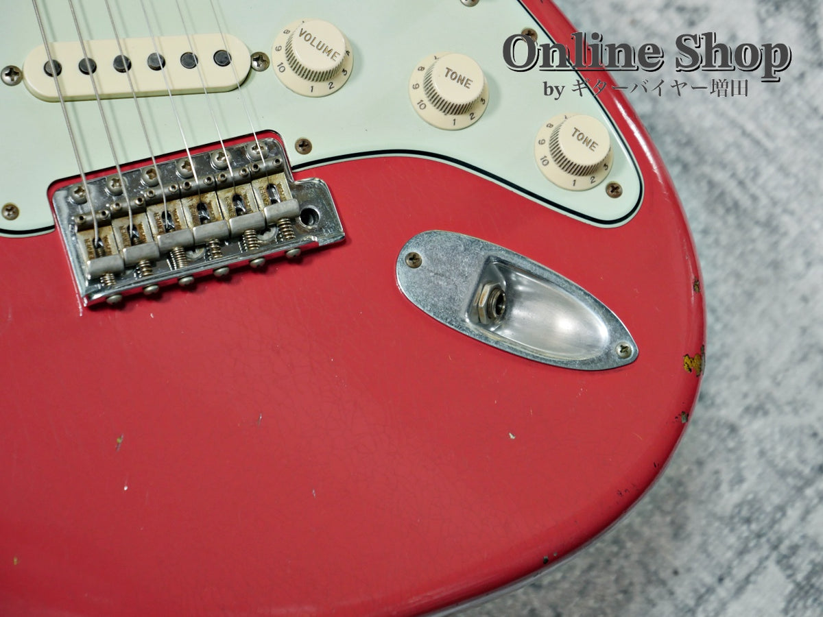 USED 2019 Fender Custom Shop MBS "Carlos Lopez" 1963 Stratocaster Relic "Reverse Headstock" Fiesta Red Over 3-Color Sunburst