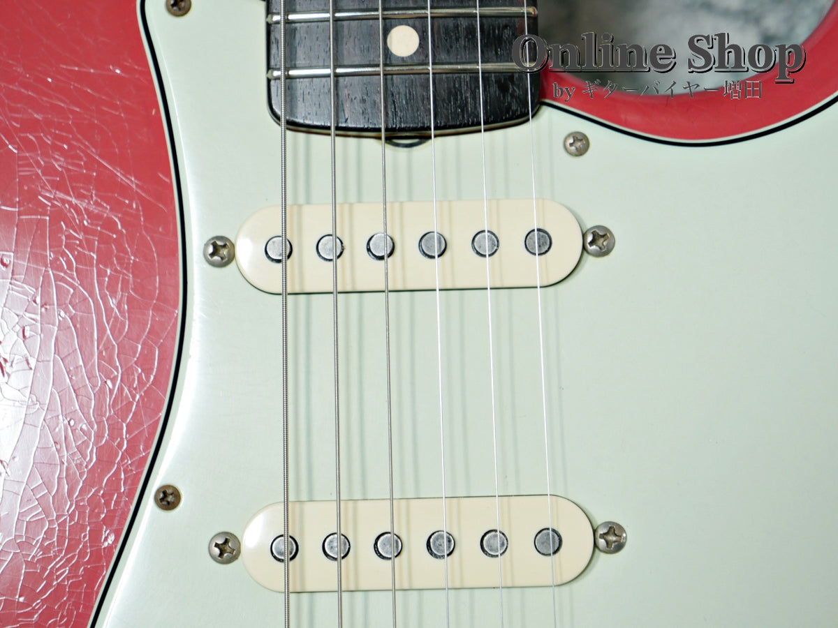 USED 2019 Fender Custom Shop MBS "Carlos Lopez" 1963 Stratocaster Relic "Reverse Headstock" Fiesta Red Over 3-Color Sunburst