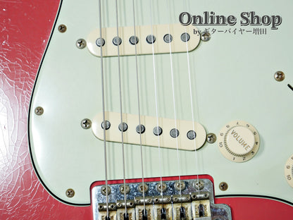 USED 2019 Fender Custom Shop MBS "Carlos Lopez" 1963 Stratocaster Relic "Reverse Headstock" Fiesta Red Over 3-Color Sunburst