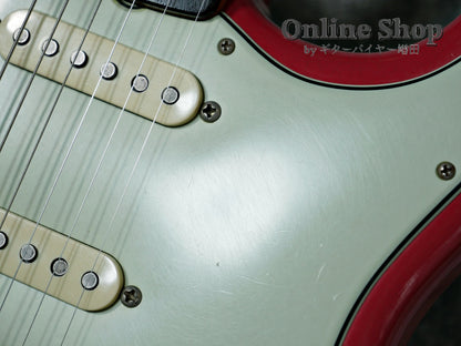 USED 2019 Fender Custom Shop MBS "Carlos Lopez" 1963 Stratocaster Relic "Reverse Headstock" Fiesta Red Over 3-Color Sunburst