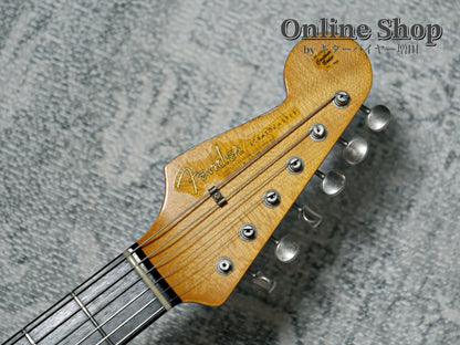 USED 2019 Fender Custom Shop MBS "Carlos Lopez" 1963 Stratocaster Relic "Reverse Headstock" Fiesta Red Over 3-Color Sunburst