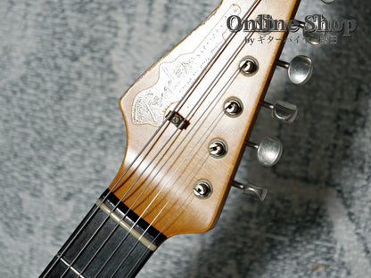 USED 2019 Fender Custom Shop MBS "Carlos Lopez" 1963 Stratocaster Relic "Reverse Headstock" Fiesta Red Over 3-Color Sunburst