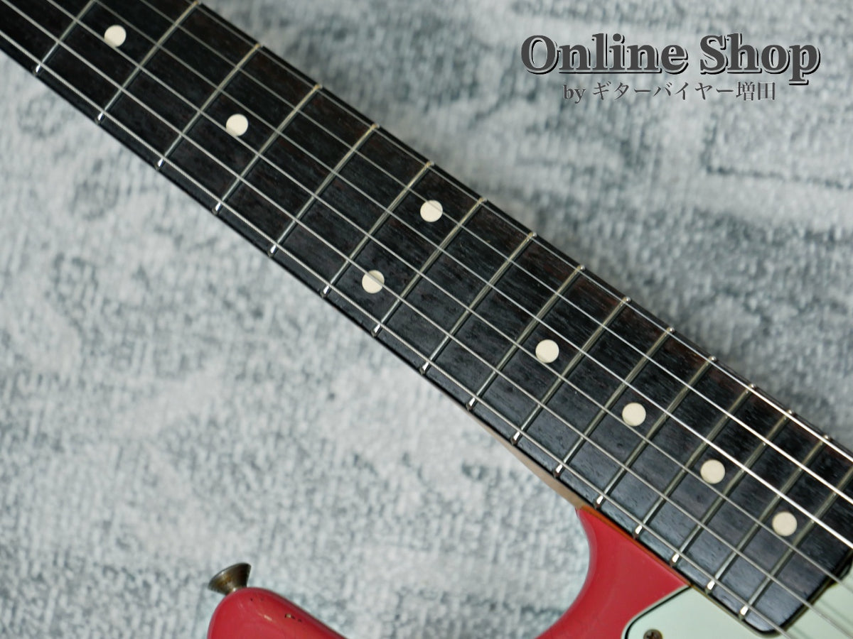 USED 2019 Fender Custom Shop MBS "Carlos Lopez" 1963 Stratocaster Relic "Reverse Headstock" Fiesta Red Over 3-Color Sunburst