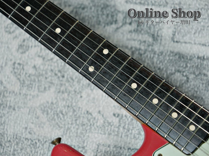USED 2019 Fender Custom Shop MBS "Carlos Lopez" 1963 Stratocaster Relic "Reverse Headstock" Fiesta Red Over 3-Color Sunburst