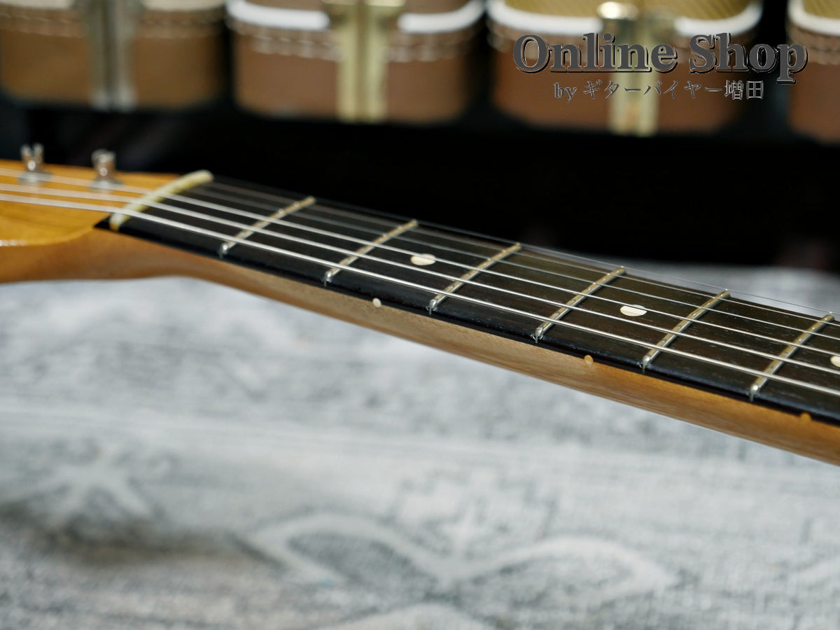 USED 2019 Fender Custom Shop MBS "Carlos Lopez" 1963 Stratocaster Relic "Reverse Headstock" Fiesta Red Over 3-Color Sunburst
