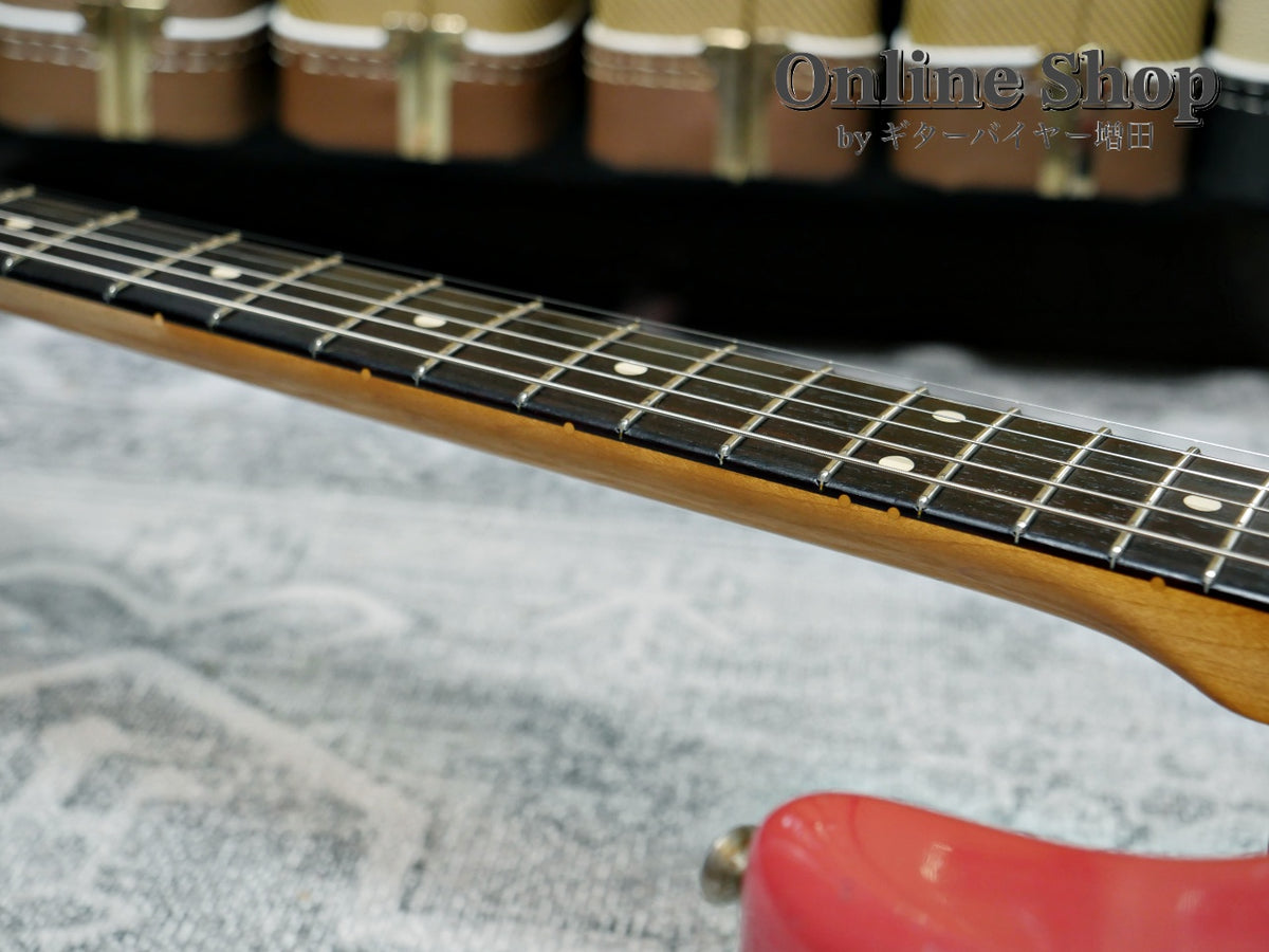 USED 2019 Fender Custom Shop MBS "Carlos Lopez" 1963 Stratocaster Relic "Reverse Headstock" Fiesta Red Over 3-Color Sunburst