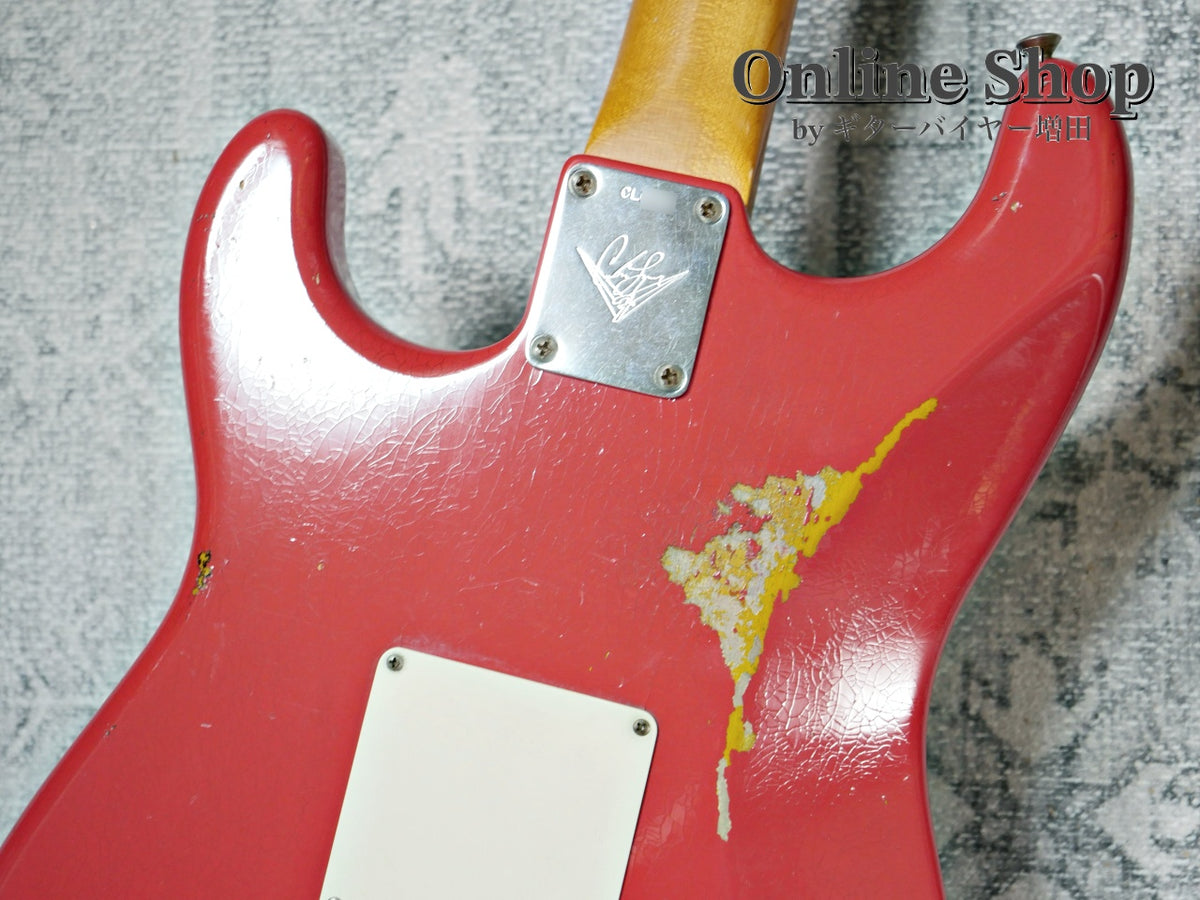 USED 2019 Fender Custom Shop MBS "Carlos Lopez" 1963 Stratocaster Relic "Reverse Headstock" Fiesta Red Over 3-Color Sunburst