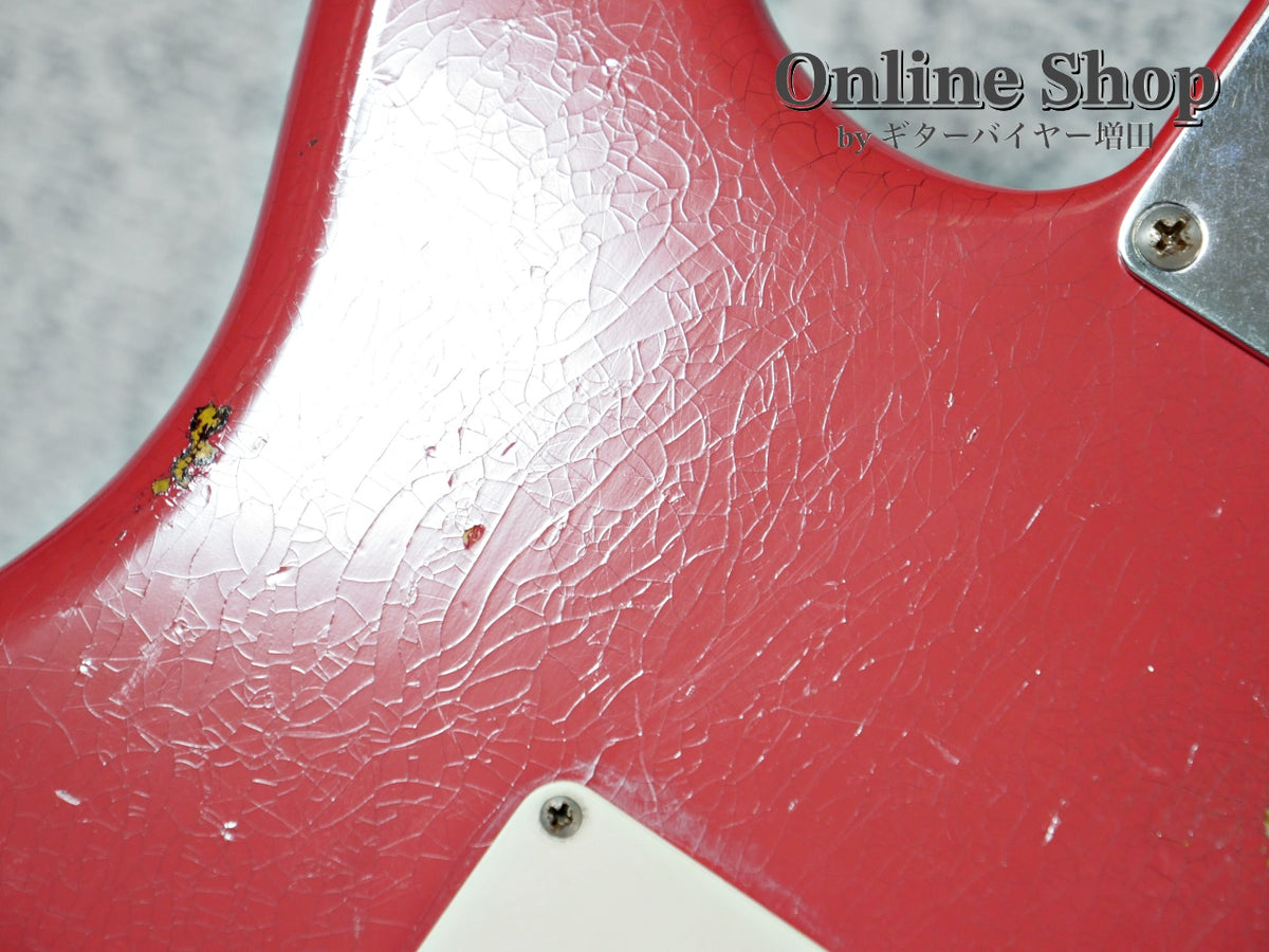 USED 2019 Fender Custom Shop MBS "Carlos Lopez" 1963 Stratocaster Relic "Reverse Headstock" Fiesta Red Over 3-Color Sunburst