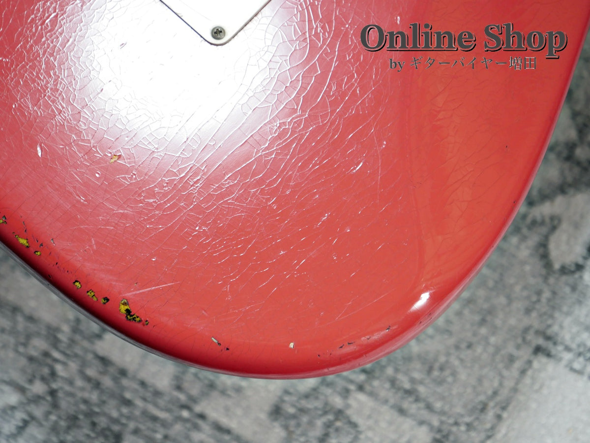 USED 2019 Fender Custom Shop MBS "Carlos Lopez" 1963 Stratocaster Relic "Reverse Headstock" Fiesta Red Over 3-Color Sunburst