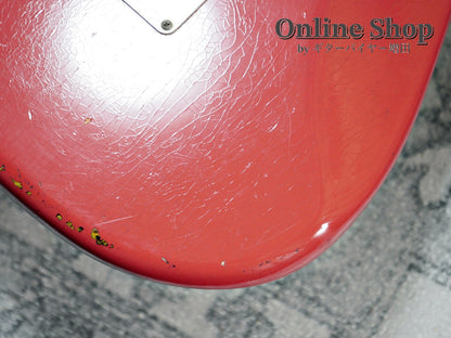 USED 2019 Fender Custom Shop MBS "Carlos Lopez" 1963 Stratocaster Relic "Reverse Headstock" Fiesta Red Over 3-Color Sunburst