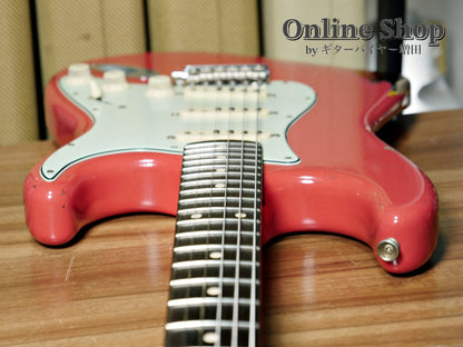 USED 2019 Fender Custom Shop MBS "Carlos Lopez" 1963 Stratocaster Relic "Reverse Headstock" Fiesta Red Over 3-Color Sunburst