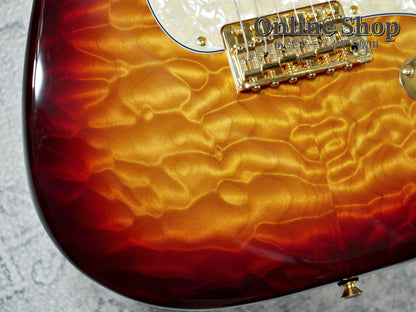 USED 1998 Fender Custom Shop MBS "J.W.Black" Eric Clapton Stratocaster "Quilted Maple Top" Dark Cherry Sunburst