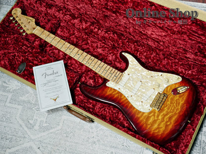 USED 1998 Fender Custom Shop MBS "J.W.Black" Eric Clapton Stratocaster "Quilted Maple Top" Dark Cherry Sunburst